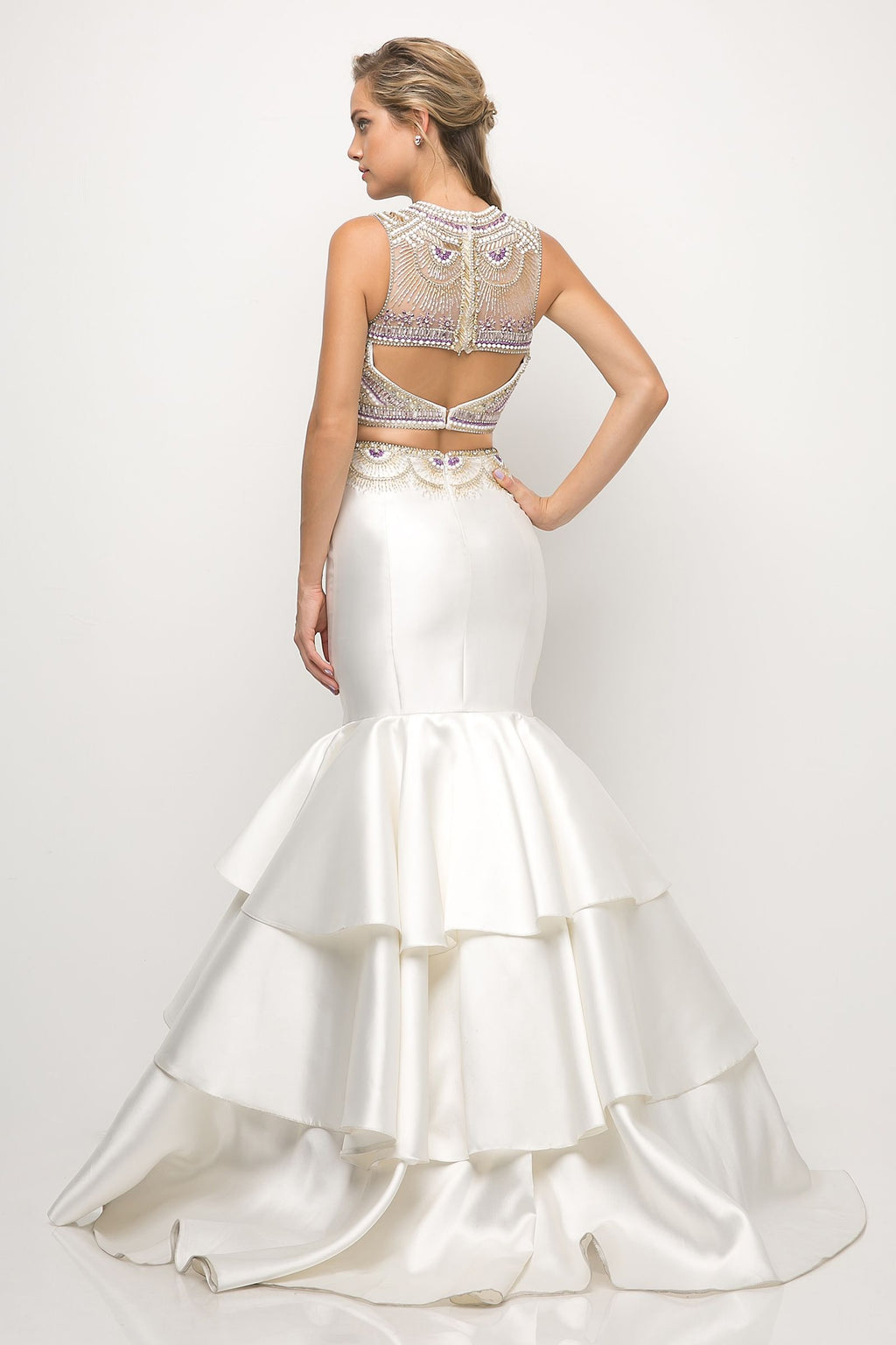 Beaded bodice 2 Piece Mermaid Gown